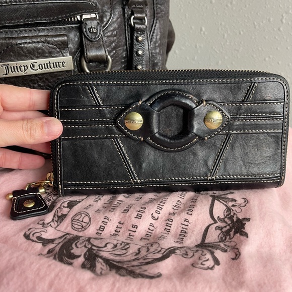 Juicy couture lamb leather studded handbag with juicy couture wallet. - Picture 5 of 8